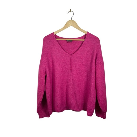 Vince Camuto Women’s Paradox V-Neck Center Seam Sweater in Pink Size L - Picture 4 of 10